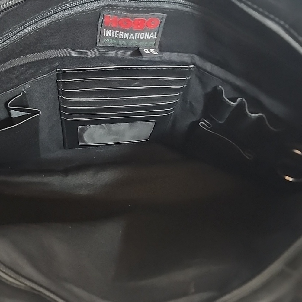 HOBO INTERNATIONAL Black Leather Unisex Bag. Organizer Carryall Minimalist Sz L - Picture 11 of 13